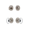 Circulaire Rosette Entry Set with Provence Crystal Knob in Satin Nickel