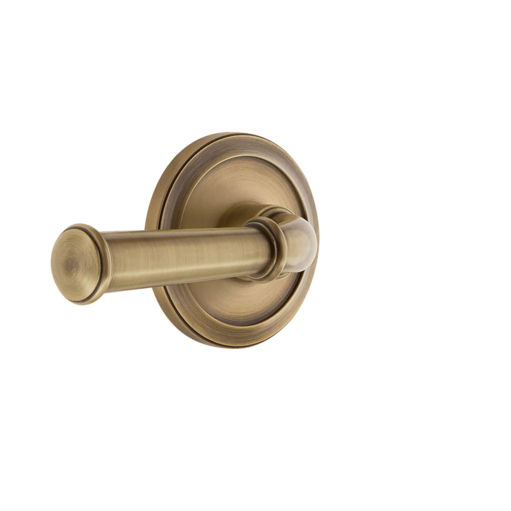 Circulaire Rosette with Georgetown Lever in Vintage Brass