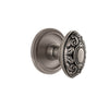 Circulaire Rosette with Grande Victorian Knob in Antique Pewter