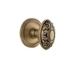 Circulaire Rosette with Grande Victorian Knob in Vintage Brass
