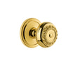 Circulaire Rosette with Parthenon Knob in Lifetime Brass