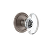 Circulaire Rosette with Provence Crystal Knob in Antique Pewter