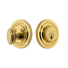 Circulaire Single Cylinder Deadbolt in Lifetime Brass