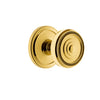 Circulaire Rosette with Soleil Knob in Polished Brass