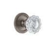 Circulaire Rosette with Versailles Crystal Knob in Antique Pewter