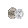 Circulaire Rosette with Versailles Crystal Knob in Satin Nickel