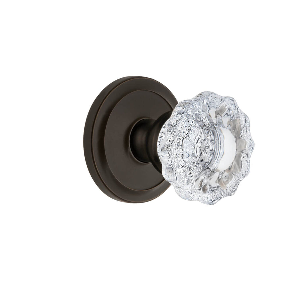 Circulaire Rosette with Versailles Crystal Knob in Timeles Bronze