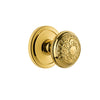 Circulaire Rosette with Windsor Knob in Polished Brass