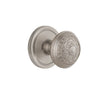 Circulaire Rosette with Windsor Knob in Satin Nickel
