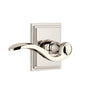 Carré Square Rosette with Bellagio Lever in Polished Nickel