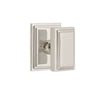 Carré Square Rosette with Carré Knob in Polished Nickel