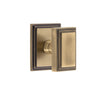 Carré Square Rosette with Carré Knob in Vintage Brass