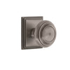 Carré Square Rosette with Circulaire Knob in Antique Pewter