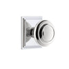 Carré Square Rosette with Circulaire Knob in Bright Chrome