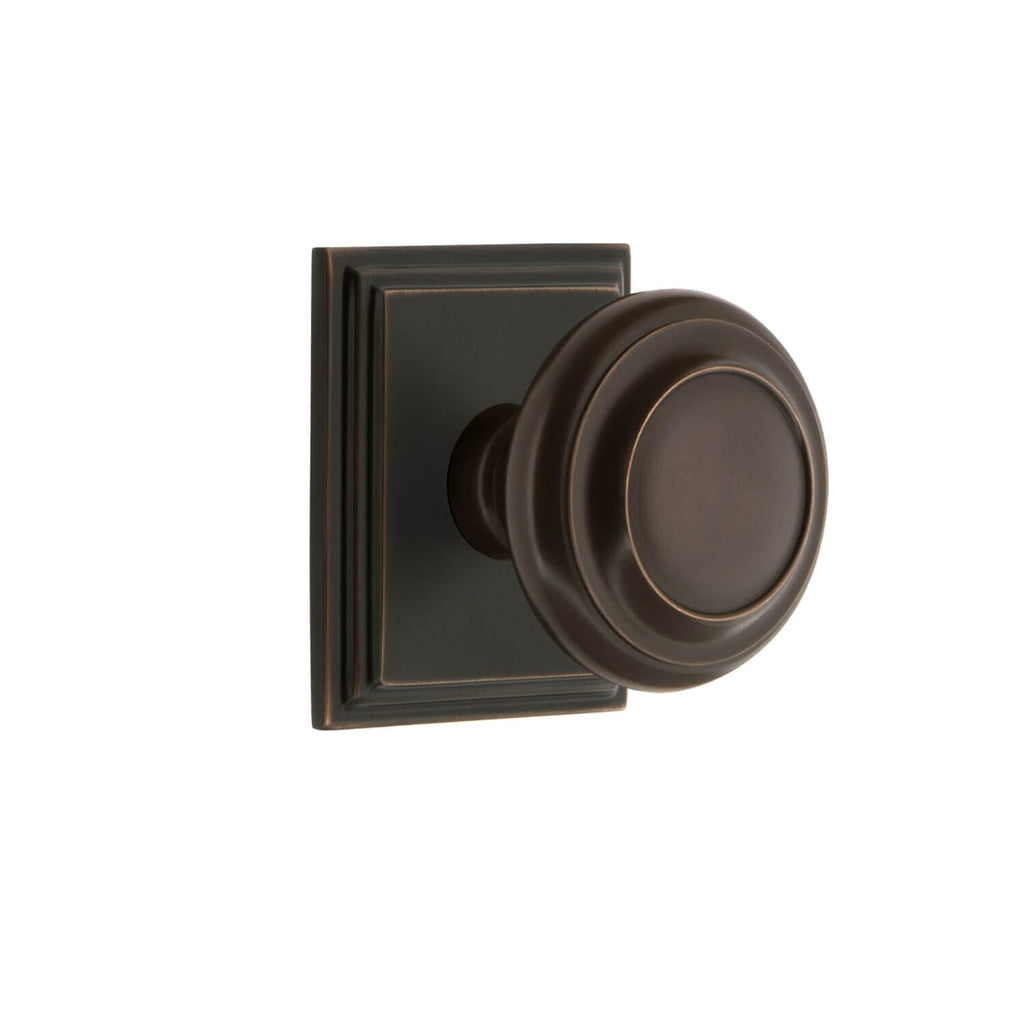 Carré Square Rosette with Circulaire Knob in Timeless Bronze