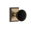 Carré Square Rosette with Coventry Knob in Vintage Brass