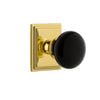 Carré Square Rosette with Coventry Knob in Lifetime Brass