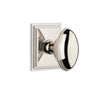 Carré Square Rosette with Eden Prairie Knob in Polished Nickel