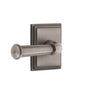 Carré Square Rosette with Georgetown Lever in Antique Pewter