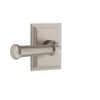 Carré Square Rosette with Georgetown Lever in Satin Nickel