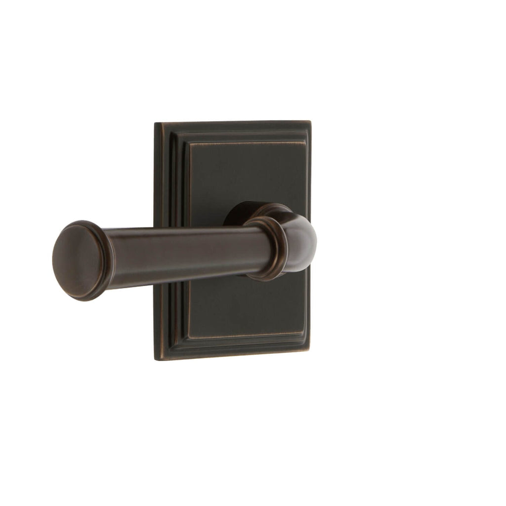 Carré Square Rosette with Georgetown Lever in Timeless Bronze
