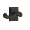 Carré Square Rosette with Newport Lever in Timeless Bronze