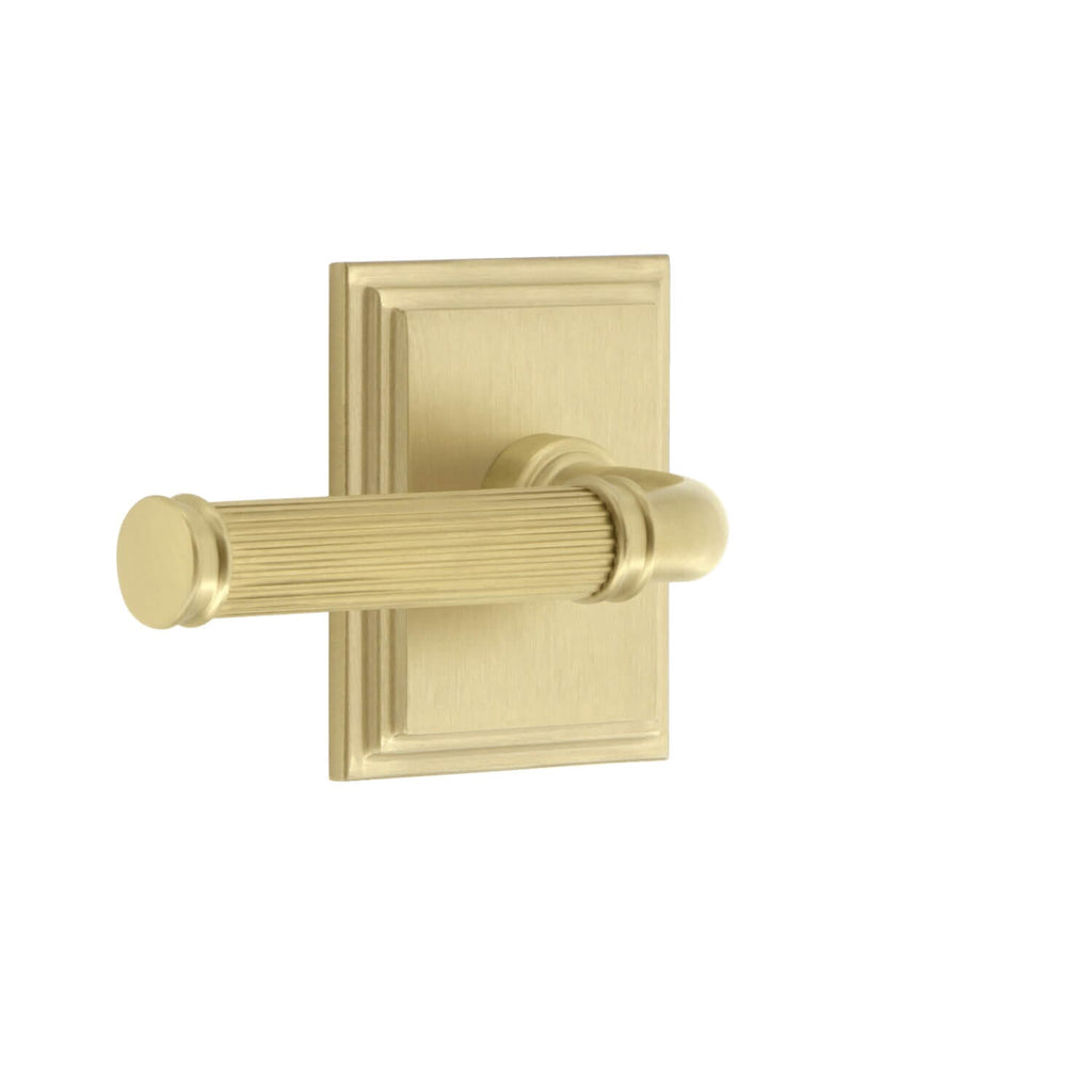 Carré Square Rosette with Soleil Lever in Satin Brass