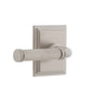 Carré Square Rosette with Soleil Lever in Satin Nickel