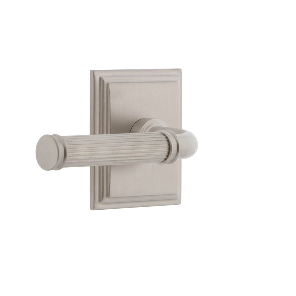 Carré Square Rosette with Soleil Lever in Satin Nickel
