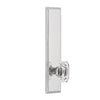 Carré Tall Plate with Baguette Clear Crystal Knob in Bright Chrome