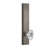 Carré Tall Plate with Biarritz Crystal Knob in Antique Pewter