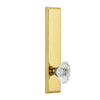 Carré Tall Plate with Biarritz Crystal Knob in Polished Brass