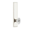 Carré Tall Plate with Biarritz Crystal Knob in Polished Nickel