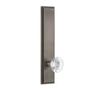 Carré Tall Plate with Bordeaux Crystal Knob in Antique Pewter
