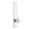 Carré Tall Plate with Bordeaux Crystal Knob in Polished Nickel
