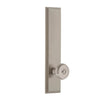 Carré Tall Plate with Bouton Knob in Satin Nickel