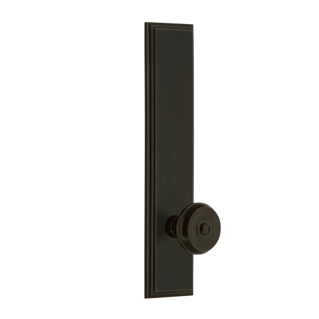 Carré Tall Plate with Bouton Knob in Timeless Bronze