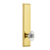 Carré Tall Plate with Burgundy Crystal Knob in Lifetime Brass