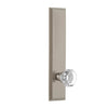 Carré Tall Plate with Chambord Crystal Knob in Satin Nickel