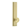 Carré Tall Plate with Circulaire Knob in Satin Brass