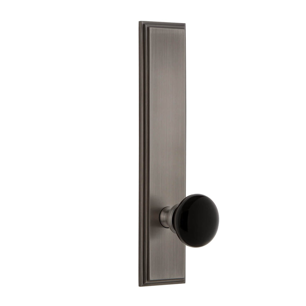 Carré Tall Plate with Coventry Knob in Antique Pewter