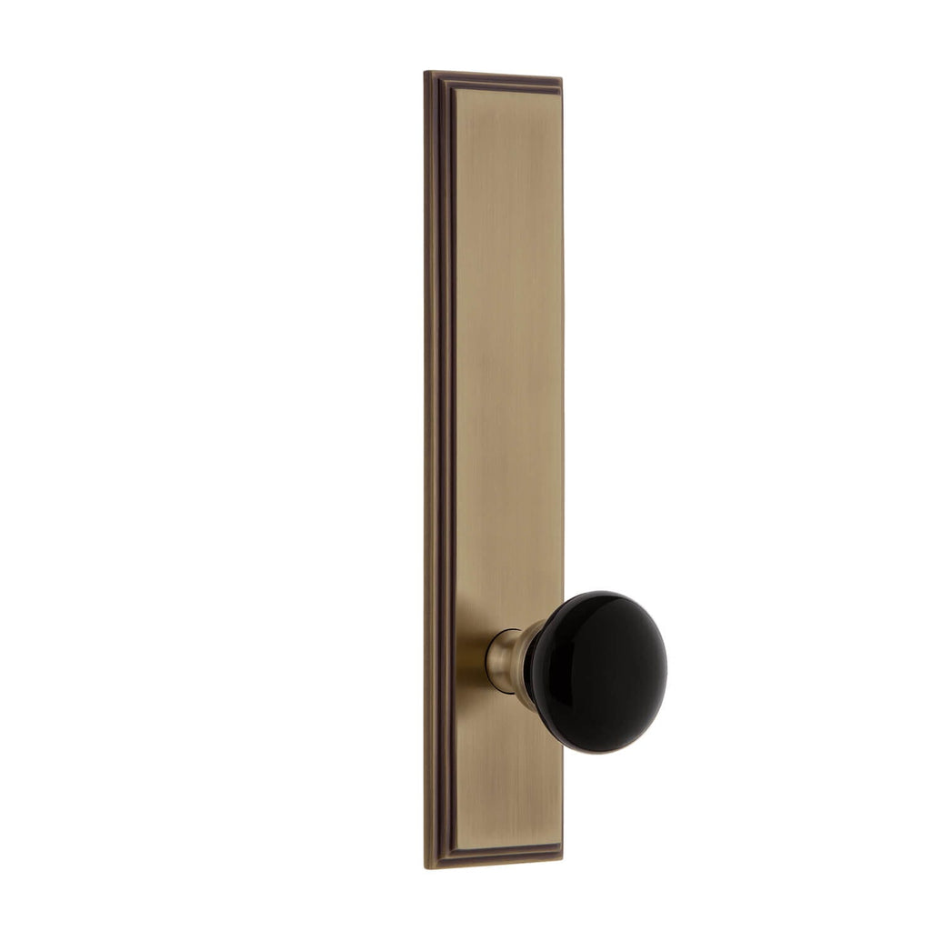 Carré Tall Plate with Coventry Knob in Vintage Brass