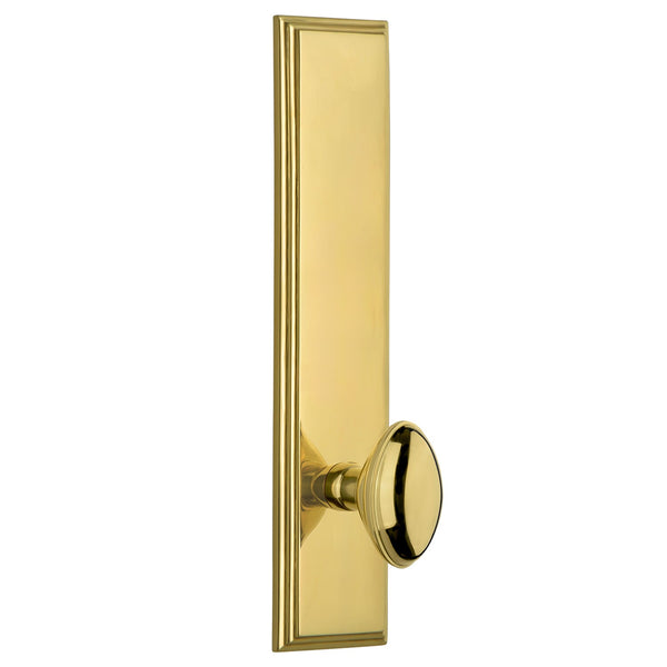 Carré Tall Plate with Eden Prairie Knob in Polished Brass