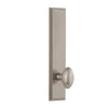 Carré Tall Plate with Eden Prairie Knob in Satin Nickel