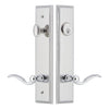 Carré Tall Plate Complete Entry Set with Bellagio Lever in Bright Chrome