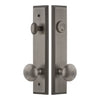 Carré Tall Plate Entry Set with Fifth Avenue Knob in Antique Pewter