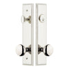 Carré Tall Plate Entry Set with Fifth Avenue Knob in Polished Nickel