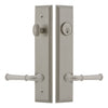 Carré Tall Plate Entry Set with Georgetown Lever in Satin Nickel