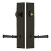 Carré Tall Plate Entry Set with Georgetown Lever in Timeless Bronze
