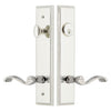 Carré Tall Plate Entry Set with Portofino Lever in Polished Nickel